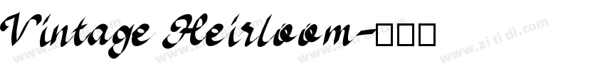 Vintage Heirloom字体转换